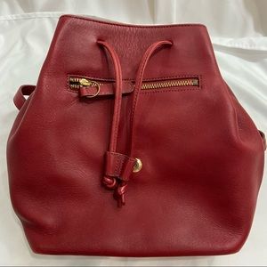 Coach mid 1990s red leather backpack bag c-23-9858 excellent